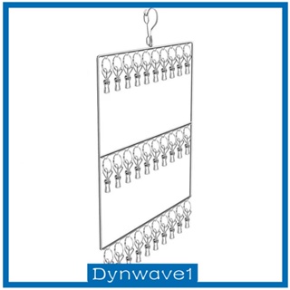 [Dynwave1] ไม้แขวนเสื้อ พร้อมคลิปหนีบ แบบพกพา ทนทาน สําหรับตากชุดชั้นใน ใช้ในบ้าน โรงแรม เดินทาง