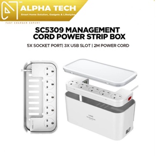 Ldnio SC5309 SCW5354 (ไร้สาย) กล่องปลั๊กพ่วง พร้อม 5 ซ็อกเก็ต 3 พอร์ต USB สําหรับบ้าน ออฟฟิศ