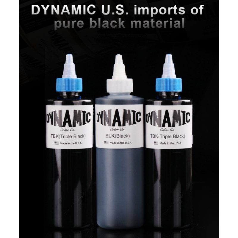 Dynamic 240ml Triple Black Tattoo Ink Professional Pigment สําหรับ ...