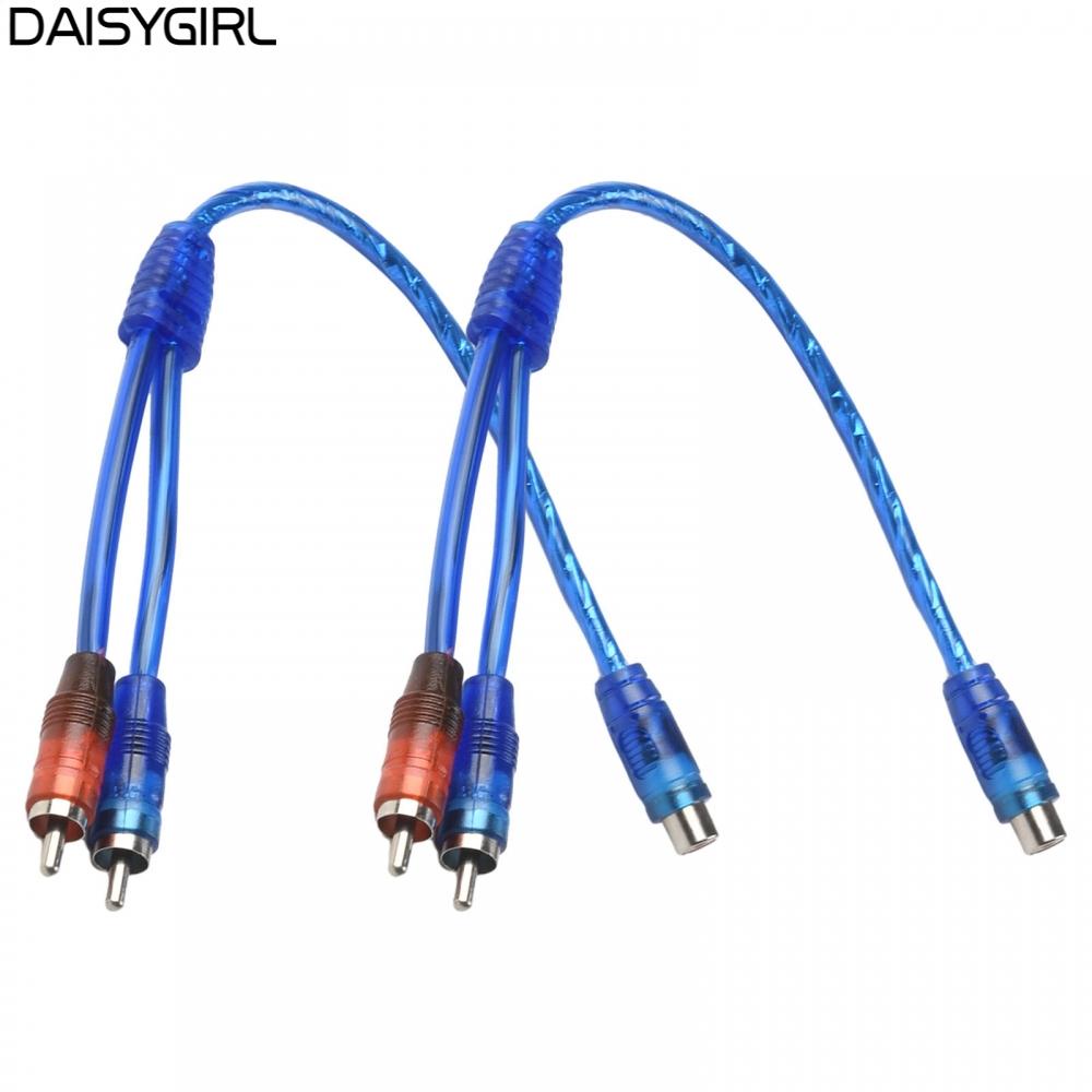 【DAISYG】Cable Pcs Splitter Set Plug Inch Adapter For Splitting Rca 1 2