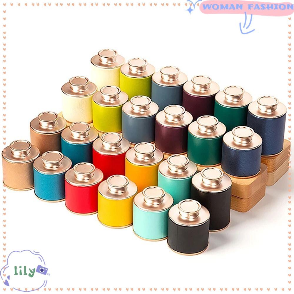 Lily 1 ชิ้นดีบุกชาขนาดเล็ก, Travel Empty Tan Storage Can, แบบพกพากล่อง ...