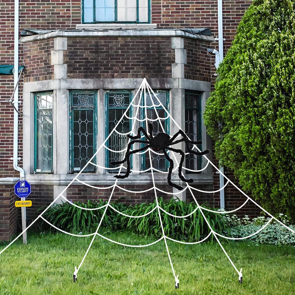 halloween-ใยแมงมุม-แฮนด์เมด-ขนาดใหญ่-น่ากลัว-ติดตั้งง่าย-สีดํา-สําหรับตกแต่งฮาโลวีน