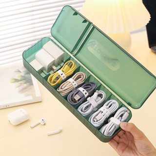 Bibitop เคสจัดเก็บสายชาร์จ สายเคเบิล ใช้ซ้ําได้ พร้อม 7 ช่อง