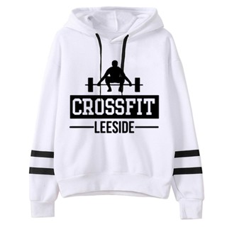 Crossfit เสื้อกันหนาวแขนยาว มีฮู้ด สไตล์วินเทจ สําหรับผู้หญิง