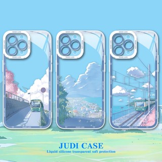 เคสโทรศัพท์มือถือแบบนิ่ม ใส ลายอะนิเมะรถไฟน่ารัก สําหรับ case samsung Galaxy A24 A14 A33 A73 A34 A54 A70 A22 Note 9 10 Plus 20 S9 S10 S23 S20 FE S21 S22 Ultra 5G