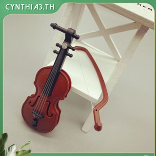 Miniature ของเล่นฉากยิงชุดอุปกรณ์บ้านตุ๊กตาจำลองไวโอลินตกแต่ง Cynthia