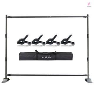 Andoer-2 Backdrop Stand Bracket - Durable Aluminum Alloy Construction for Studio Photography - Easy to Set Up and Carry