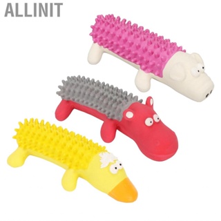 Allinit Latex Dog Squeaky Toy Cute  Grinding Cleaning Interactive For Puppy