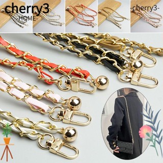 Cherry3 สายโซ่โลหะ ทรงกลม ปรับได้ แบบเปลี่ยน สําหรับกระเป๋าสะพายไหล่ กระเป๋าถือ DIY