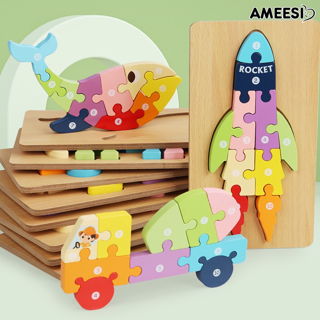 ameesi-จิ๊กซอว์ไม้ปริศนา-รูปตัวเลข-3d-หลากสี-ของเล่นเสริมการเรียนรู้-สําหรับเด็กวัยหัดเดิน