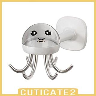 [Cuticate2] ตะขอแขวนภาชนะ แบบติดผนัง หมุนได้ สําหรับห้องครัว ห้องน้ํา บ้าน ถุงมือ