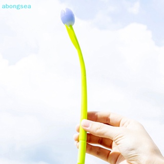 Abongsea ปากกาเจลซิลิโคน รูปดอกทิวลิป เปลี่ยนสีได้ สําหรับนักเรียน 1 ชิ้น