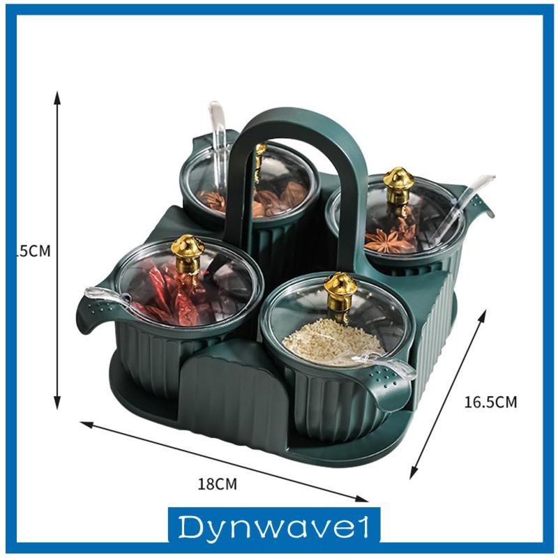 dynwave1-ชุดกล่องเครื่องปรุง-พร้อมช้อน-สําหรับเก็บเครื่องปรุง-น้ําตาล