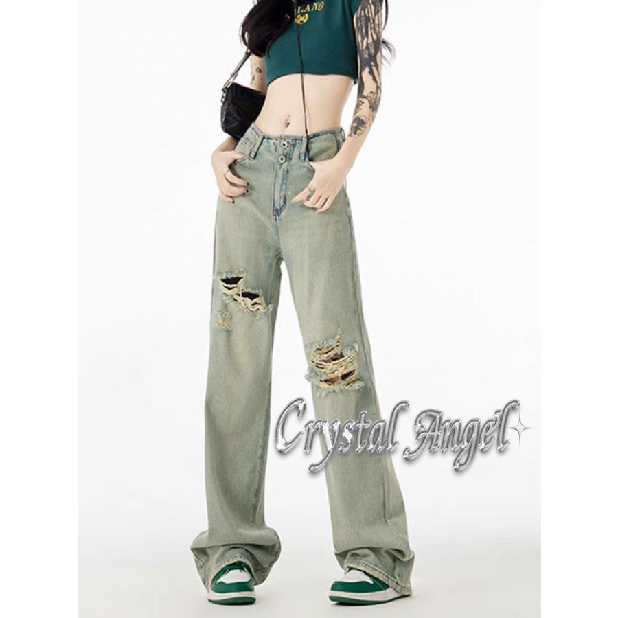 crystal-กางเกงขายาว-กางเกงยีสน์ผู้หญิง-ทรงหลวม-ๆ-ตรง-retro-hip-hop-pants-2023-new-style-wnk23906fe-37z230911