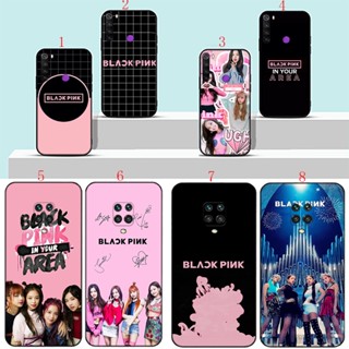 เคสโทรศัพท์มือถือนิ่ม ลายการ์ตูนอนิเมะ BlackPink สีดํา สําหรับ Redmi Note 9 9S 9 Pro 9 Pro Max 9T 10 10 Pro 4G H7