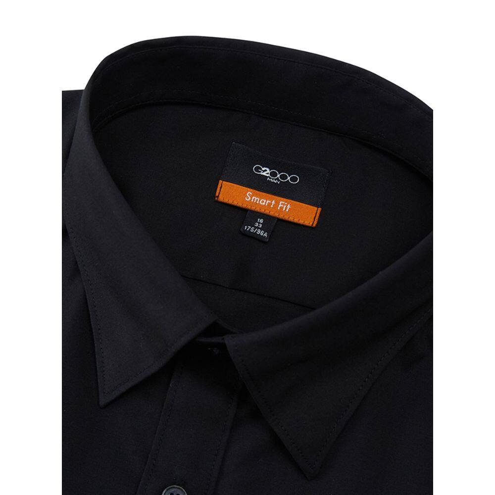 g2000-เสื้อเชิ้ตผู้ชาย-ทรงสมาร์ทฟิต-รุ่น-2112100299-black