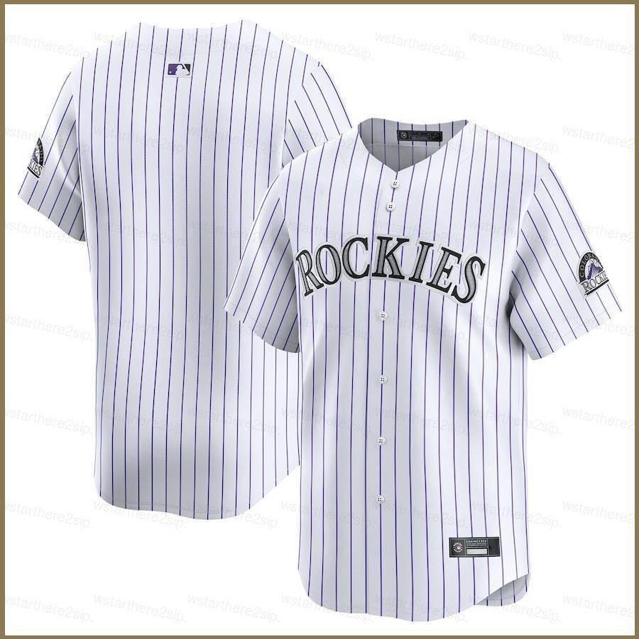 Qy 20242025 เสื้อคาร์ดิแกนเบสบอล ลาย Colorado Rockies Home Jersey