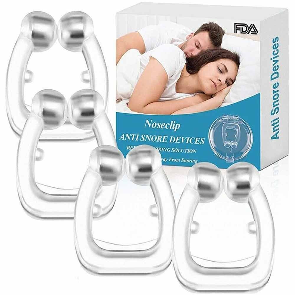 4x Anti Snoring Nasal Snore Stopper Silicone Magnetic Sleep Aid Device ...