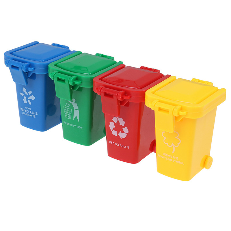 ของ เด็ก 4 ชิ้น/เซ็ตถังขยะของเล่นขยะรถบรรทุกกระป๋อง Curbside ยานพาหนะ ...