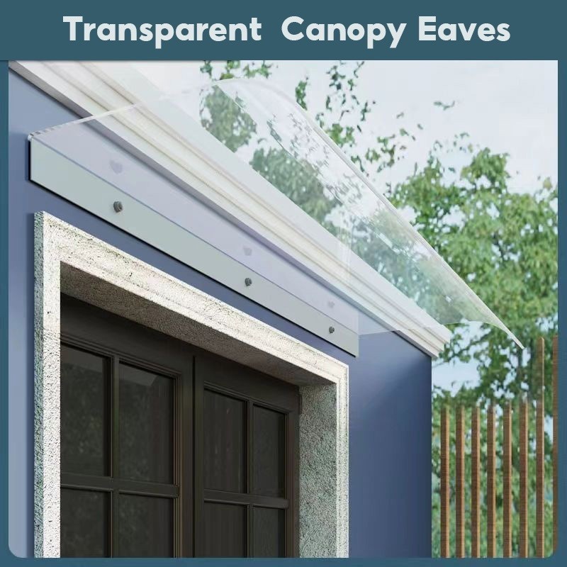 โปร่งใส Canopy ชายคา Bracketless ที่มองไม่เห็น Rainshield กันฝน Canopy ...