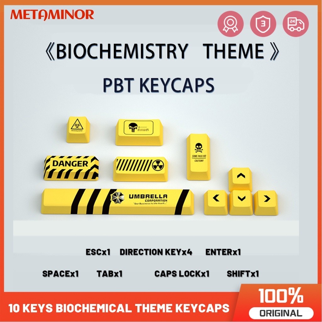 10Keys PBT Keycaps OEM Profile Custom keycaps Double Shot Keycaps for ...