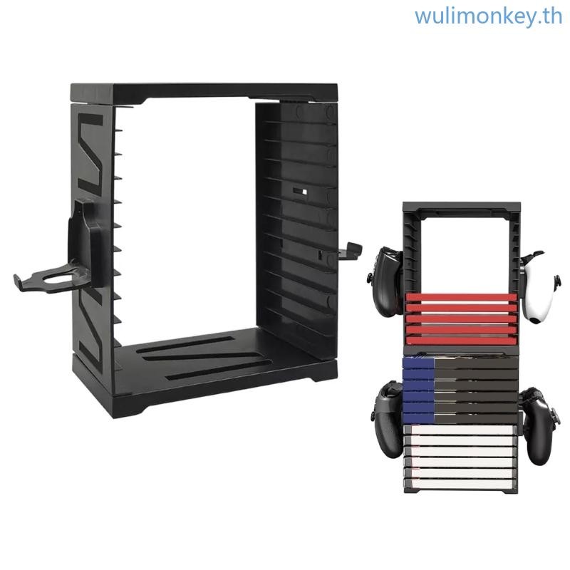 Wu Video Game Storage Tower สองชั้นแนวตั้ง Controller Organizer ผู้ถือ ...