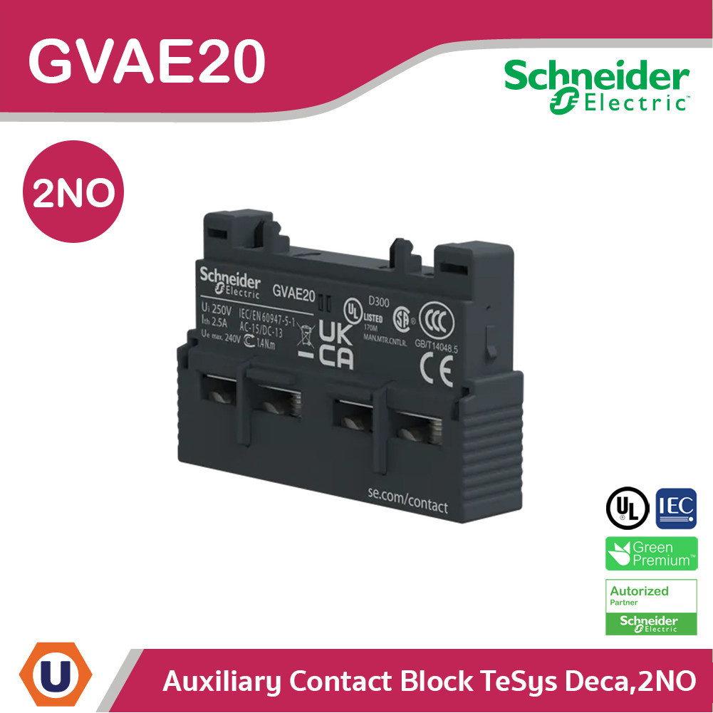 Schneider Electric Auxiliary contact block - TeSys Deca - 2NOรหัส ...