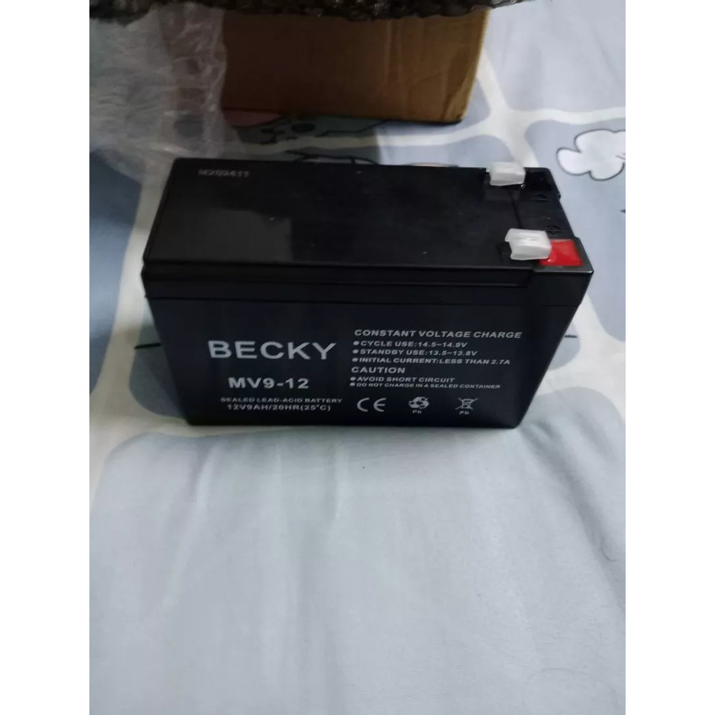 COD แบตเตอรี่แห้ง MM Battery 12V 9Ah UPS Battery ไฟฉุกเฉิน เครื่องมือ ...