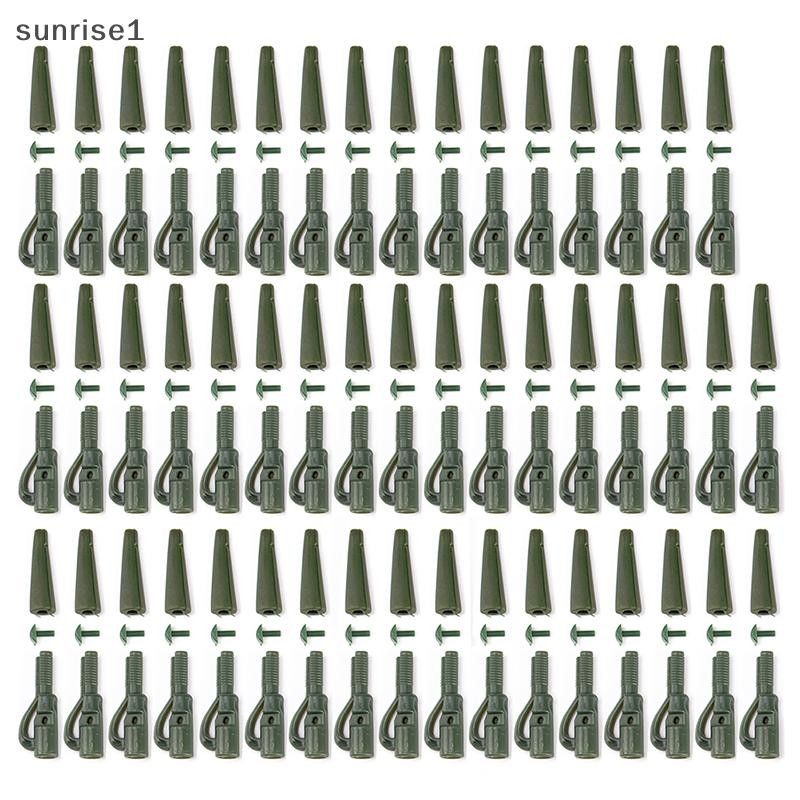Buy 60pcs/20 Sets Safety Lead Clips Tail Rubber Tubes with Pins Carp Fishing Tackle Accessories