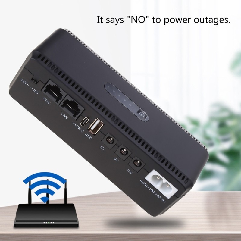 Nerv Mini Portable UPS Router 5V 9V 12V เครื่องสํารองไฟแบตเตอรี่สํารอง ...