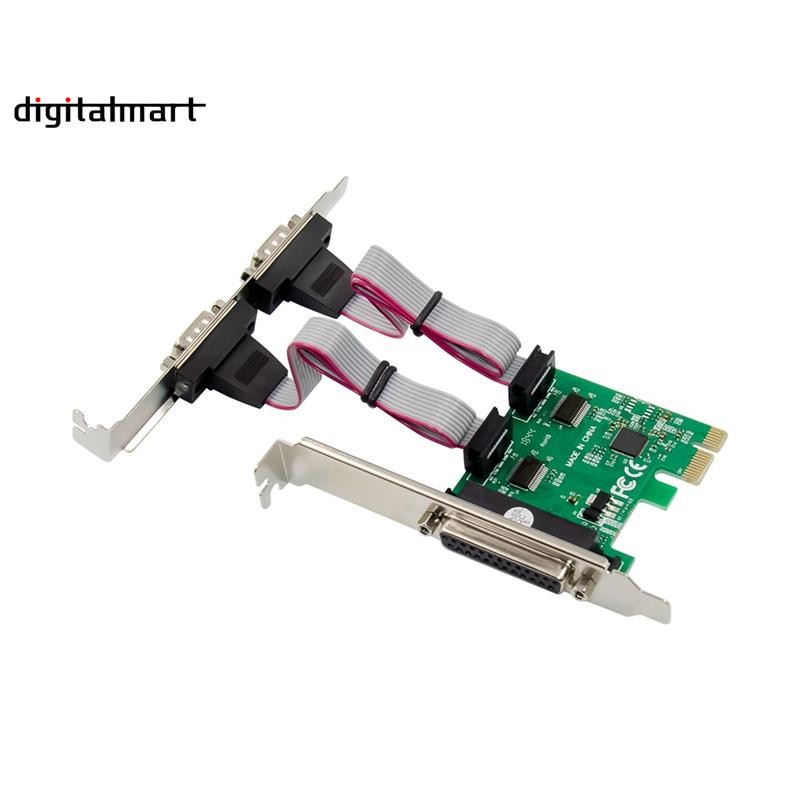 การ์ดขยาย ST317 PCIe X1 AX99100 2S1P อุตสาหกรรม RS232 + ควบคุมมัลติฟังก ...