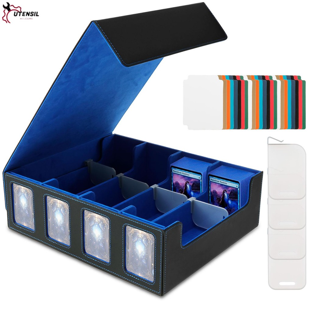 กล่องการ์ดเกมพร้อม Dividers และ Card Supporters Commander Card Deck ...