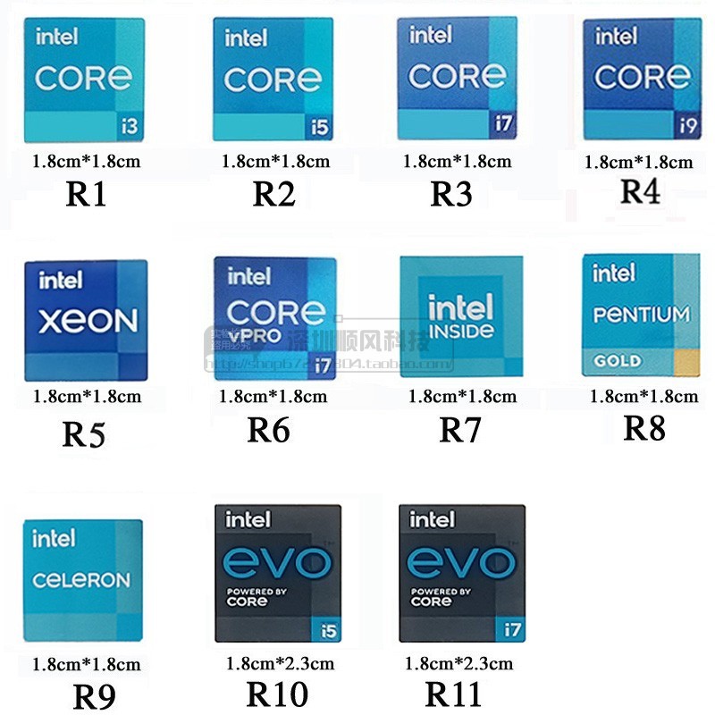 สติกเกอร์ใหม่ Original 11th Generation 12th Generation CPU intel Label ...