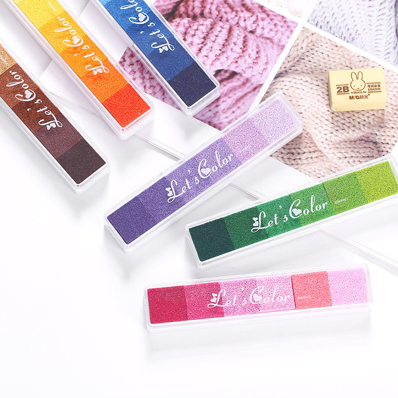 Creative Boxed Finger Painting Ink Pad Candy Gradient สีเด็กภาพวาด ...