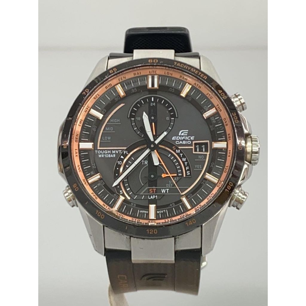 Casio นาฬิกาผู้ชาย Solar EDIFICE Analog Grabber BLK SS Screen Scratch ...