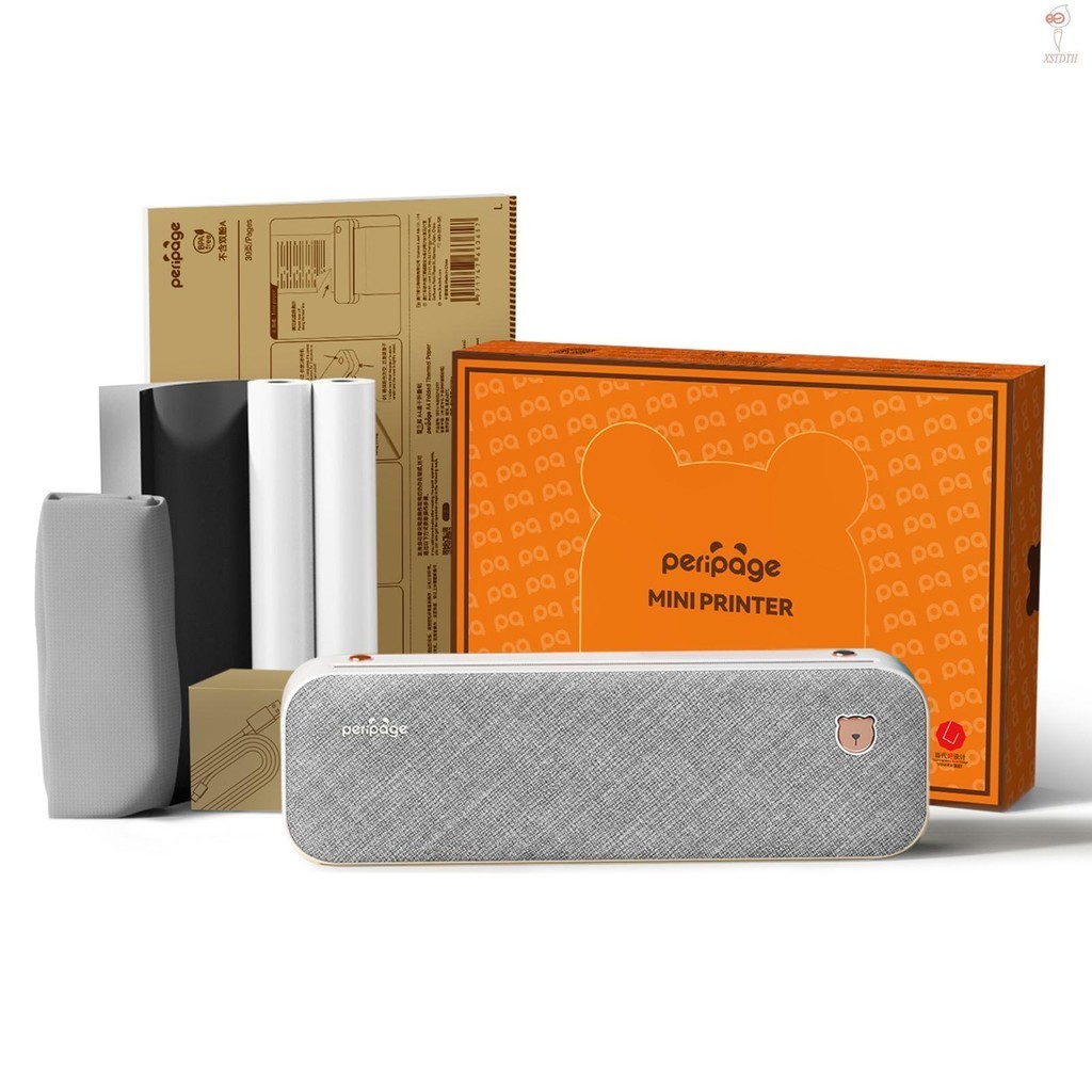 Peripage เครื่องพิมพ์กระดาษ A4 ไร้สาย เชื่อมต่อบลูทูธ USB 210 มม.