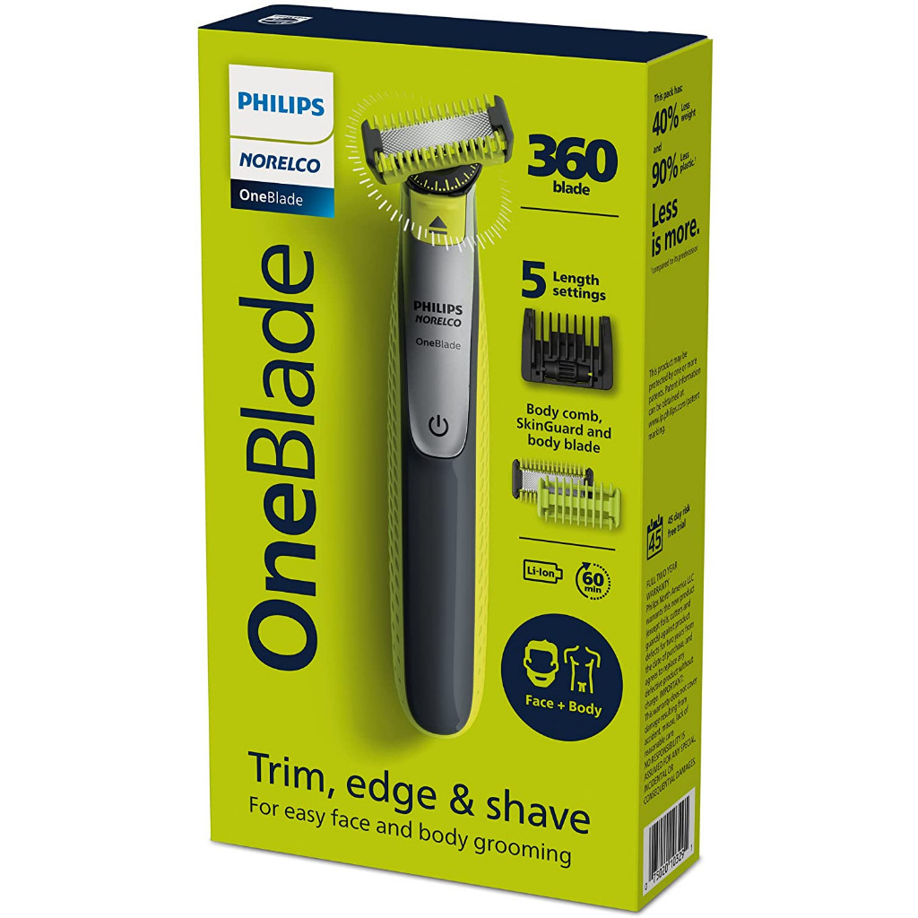Philips OneBlade QP2834/70 本体 メンズ剃刀 ③ Philips One フィリップス OneBlade 360 フェイス+ボディ ハイブリッド