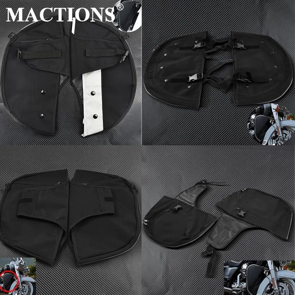 BAMotorcycle Soft Lowers Chaps Leg Warmer Bag Engine Bar For Harley ...
