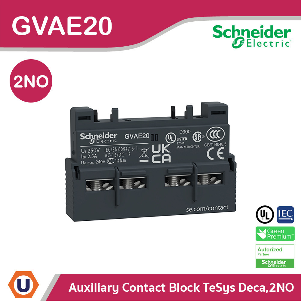 Schneider Electric Auxiliary contact block - TeSys Deca - 2NOรหัส ...