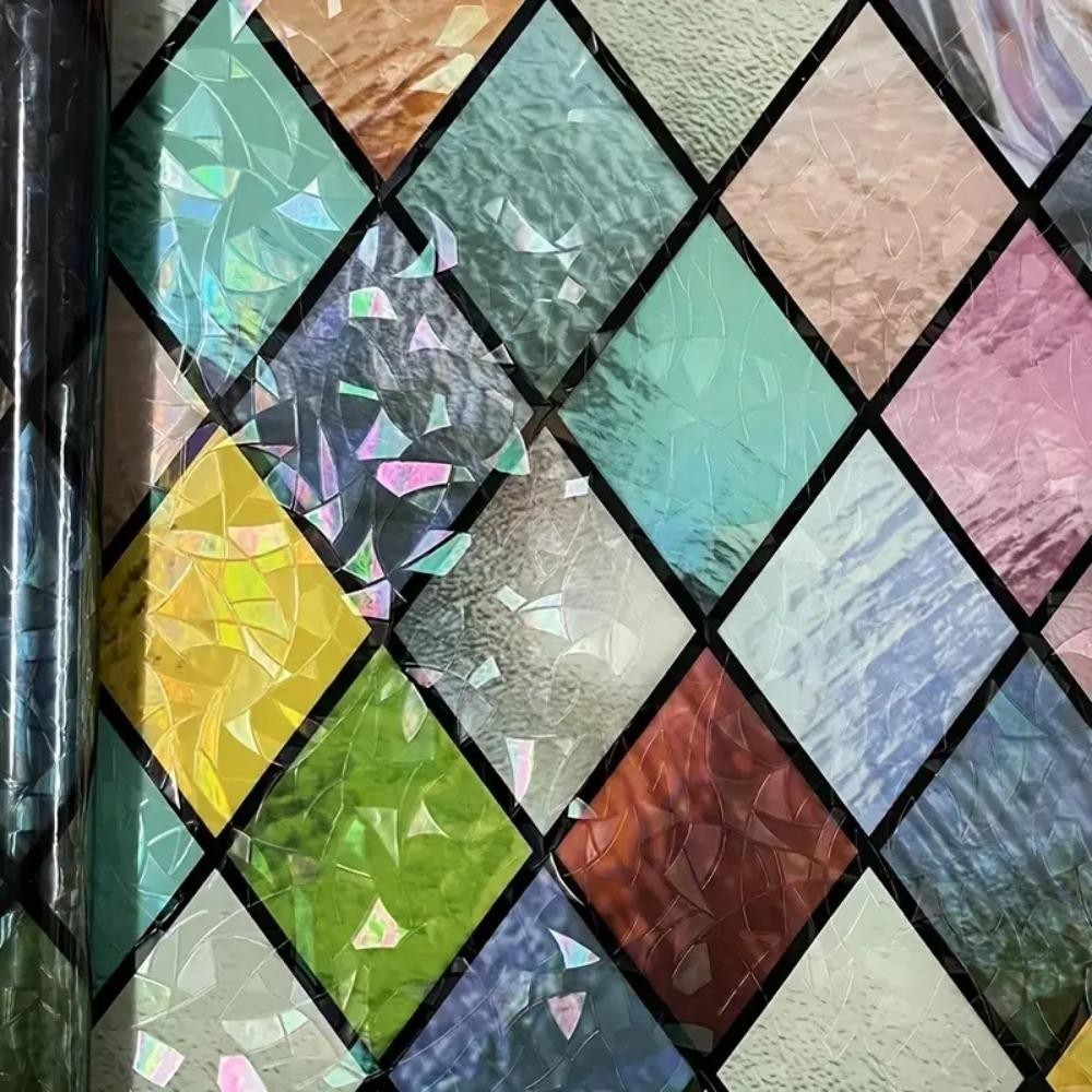 Giovanni Stained Glass Window Film สติกเกอร์ PVC โปร่งแสง ป้องกันUV ...