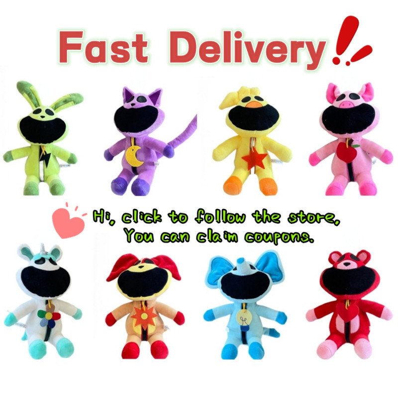 HOT COD Smiling Critters Plush Toy สีม่วงแมวตุ๊กตา Roblox Blox ผลไม้เกม ...