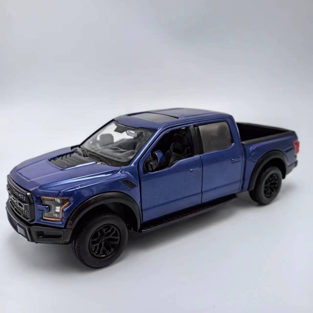 โมเดลรถยนต์จําลอง 1: 27 2017 Ford F150 Raptot สีเงิน สีฟ้า | Shopee ...