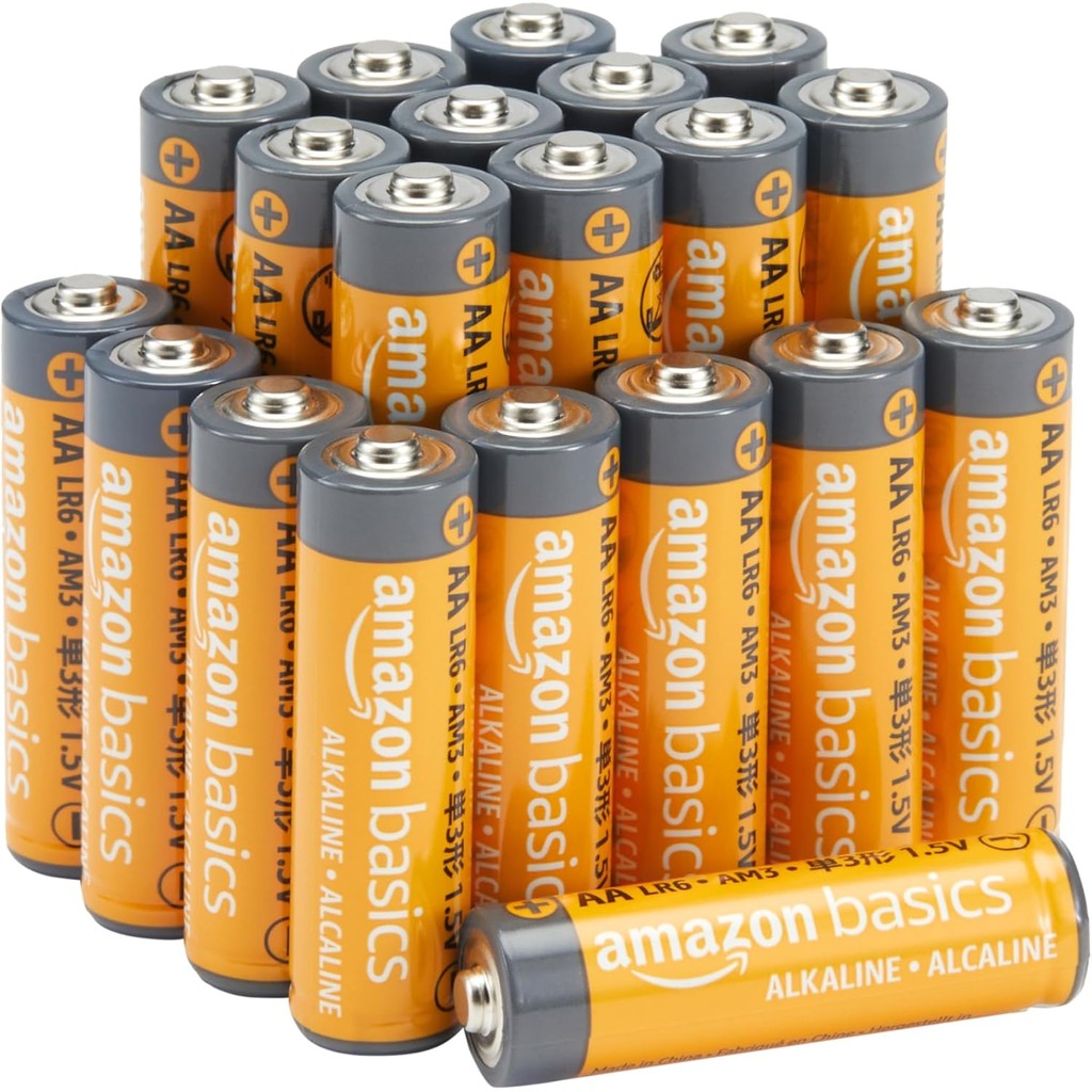 Basics 20-Pack AA Alkaline High-Performance Batteries, 1.5 Volt, 10 ...