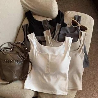 #422 Áo dây một dây lưng mở có áo ngực trong, không cần áo lót Built-in Bra camisole, mặc thoải mái, vải tốt