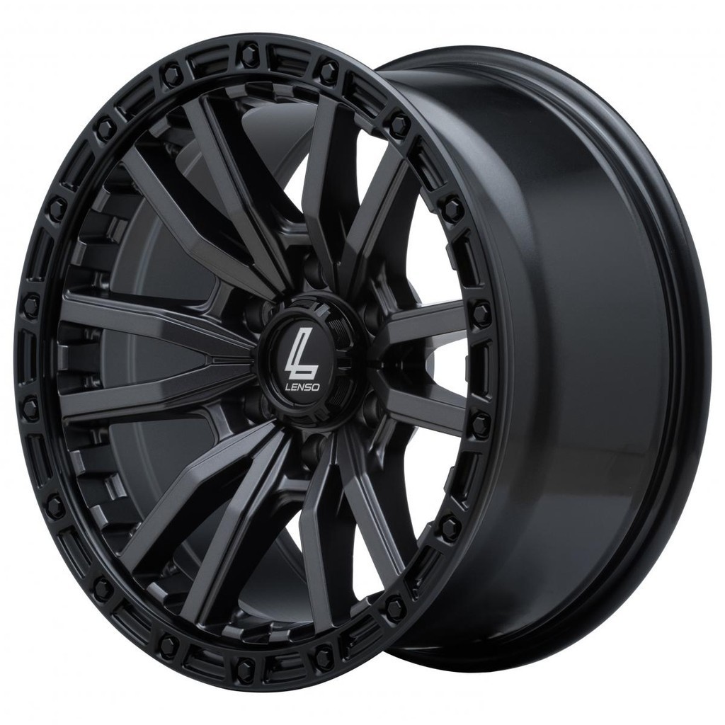 ล้อแม็ก Lenso ขอบ 18x9 นิ้ว VALOR 6รู 6x139.7 ET +12 สีดำ GLMK Fortuner ...
