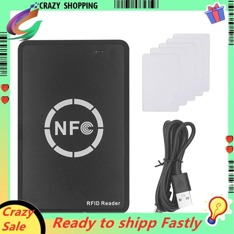 Rfid NFC Smart Chip Reader/Writer + 5XCUID Card 125K 13.56M เครื่องถ่าย ...