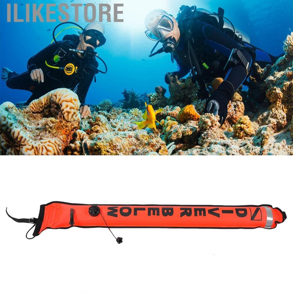 Keenso 4FT Surface Marker Buoy, Inflatable Surface Marker Diving Marker SMB Surface Signal Buoy For Diving Accessories(Red