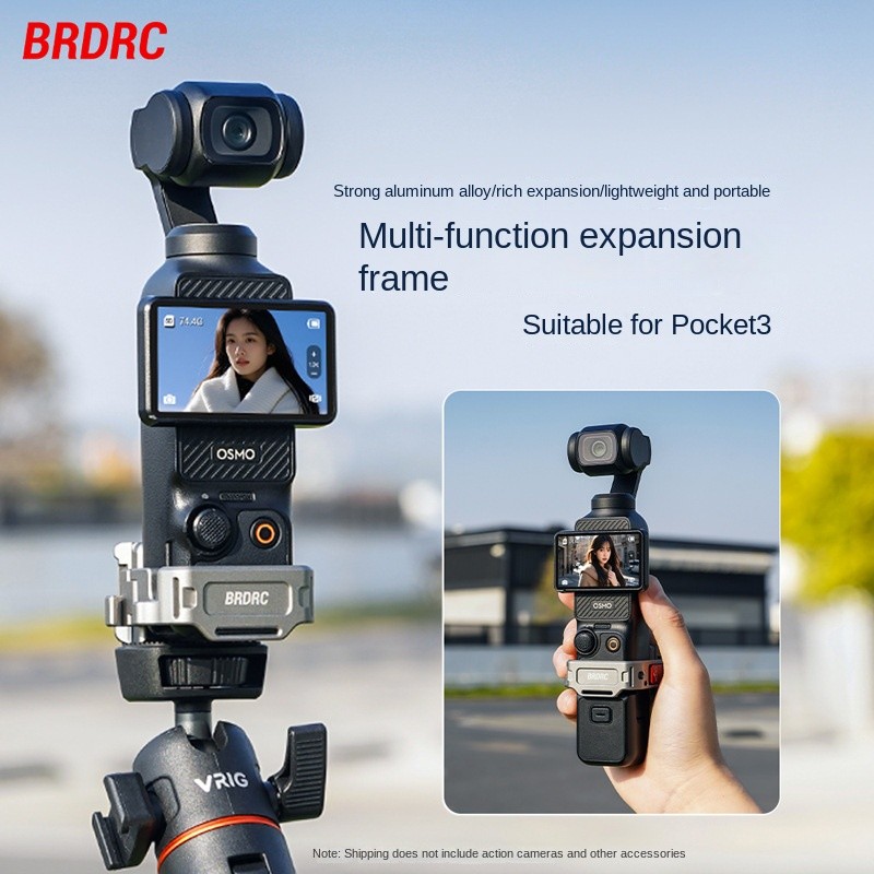 BRDRC เข้ากันได้กับ DJI OSMO POCKET 3 อุปกรณ์เสริมกรอบขยายแบบปลดเร็ว อะ ...