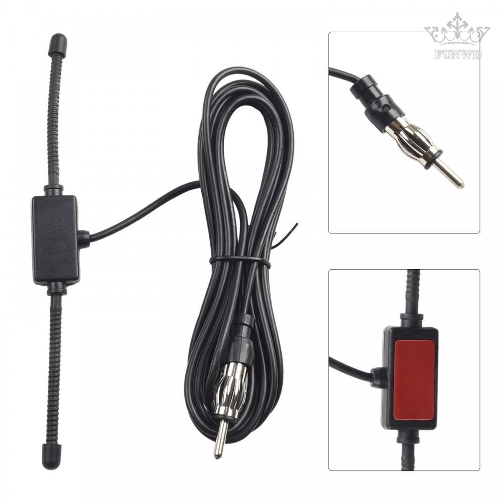 【FUNWD】Antenna Head Unit Receiver RG174 Full Copper Wire Fits Most