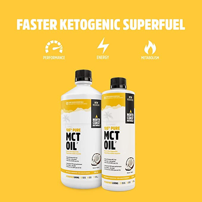 North Coast Naturals 100% Pure MCT Oil – Isolated from non-GMO coconut ...